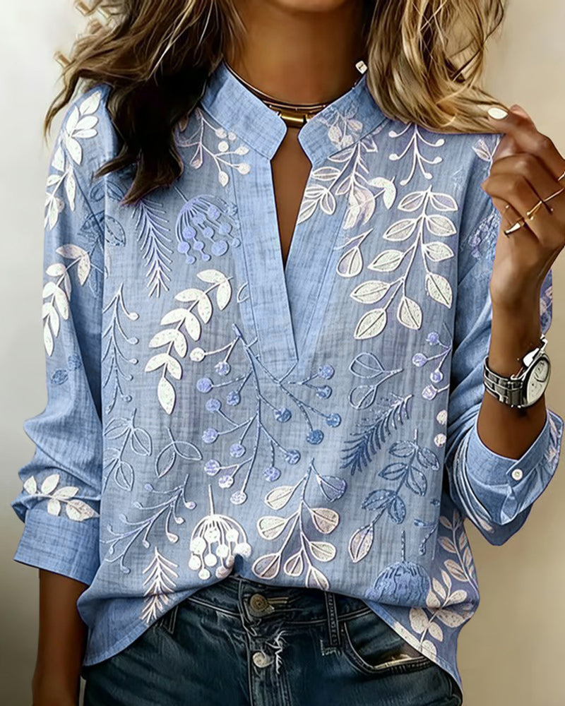 Brielle | Floral V-Neck Blouse