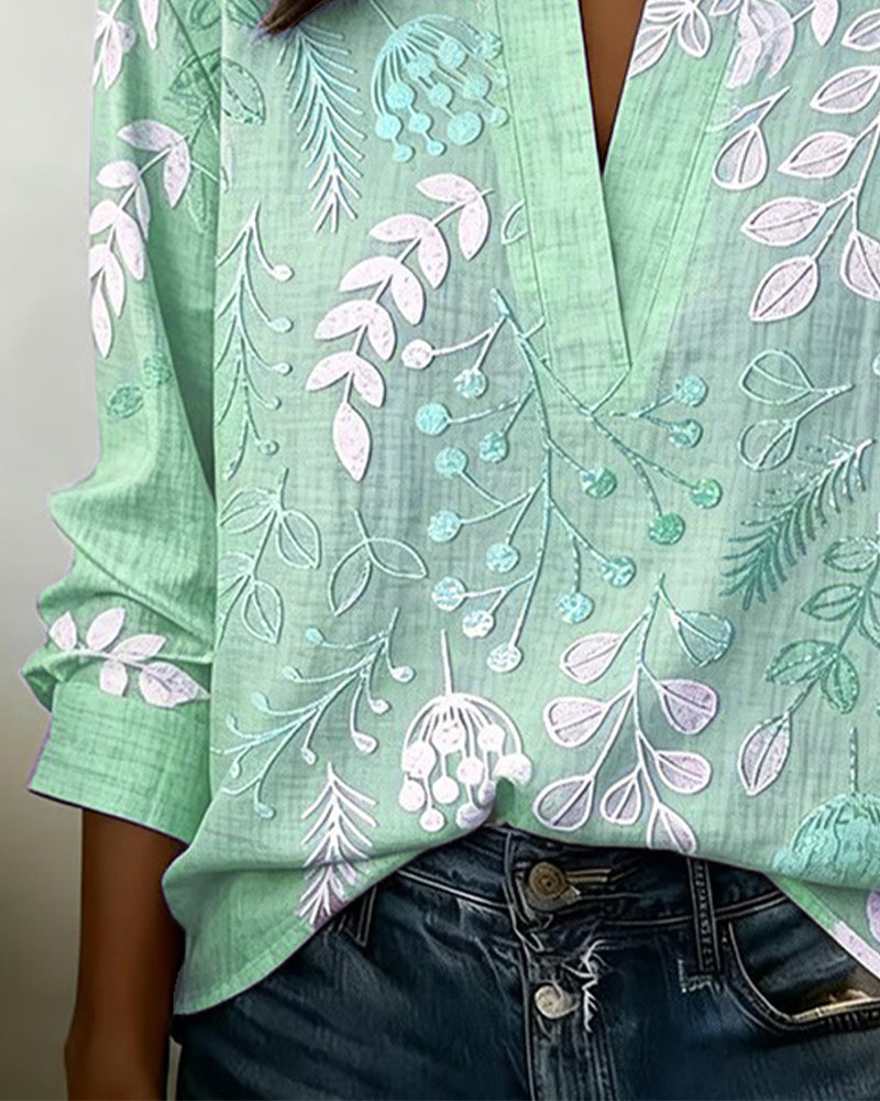 Brielle | Floral V-Neck Blouse
