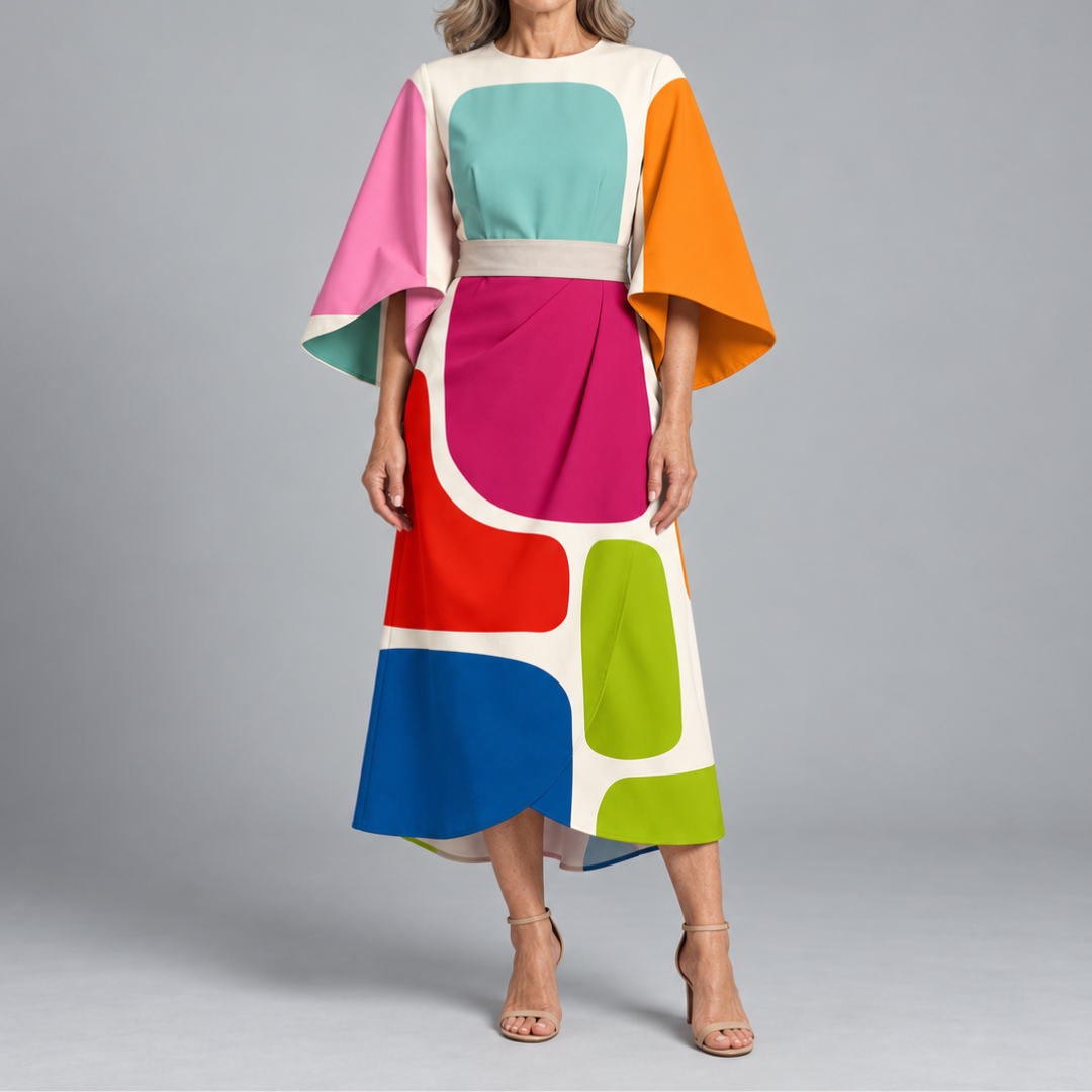 Bronwyn | Statement Print Midi Dress