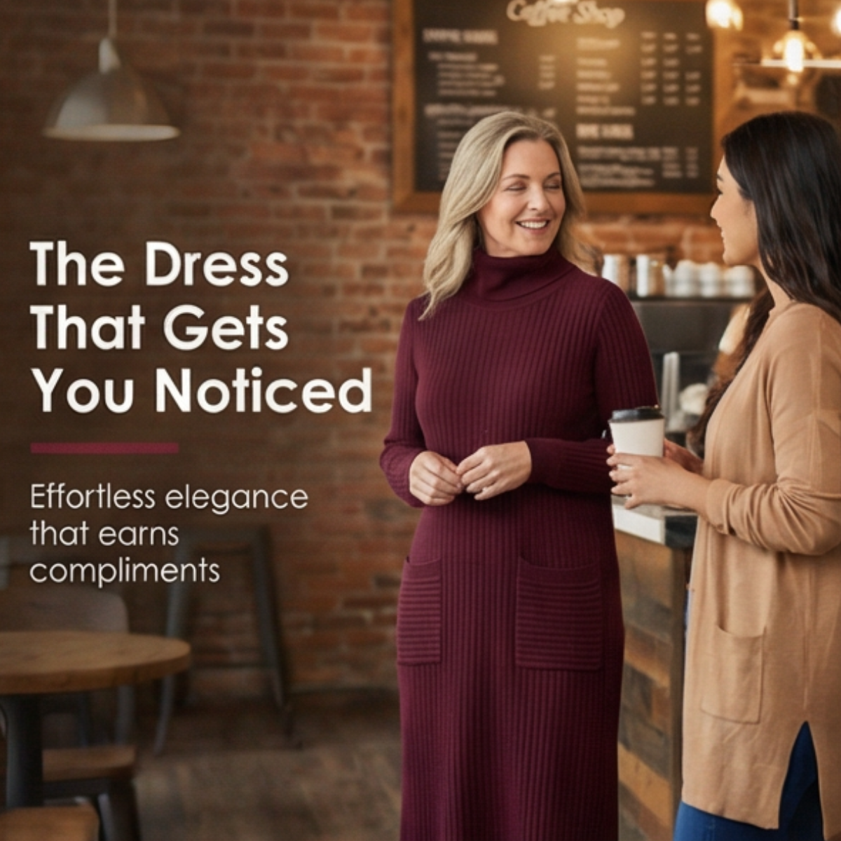 Velara | Relaxed Turtleneck Sweater Dress