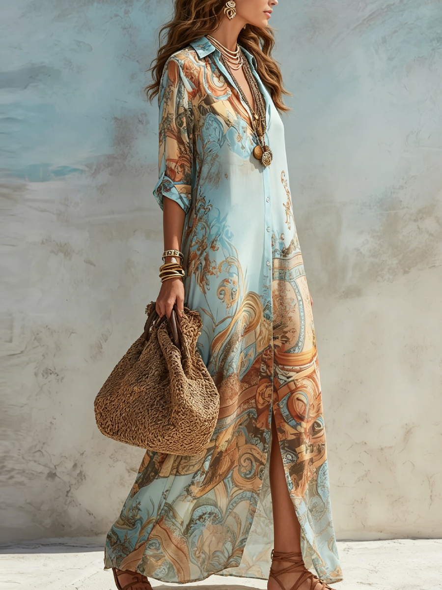 Isabella | Floral Chiffon Maxi Dress