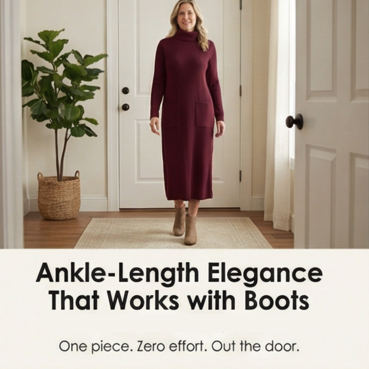 Velara | Relaxed Turtleneck Sweater Dress