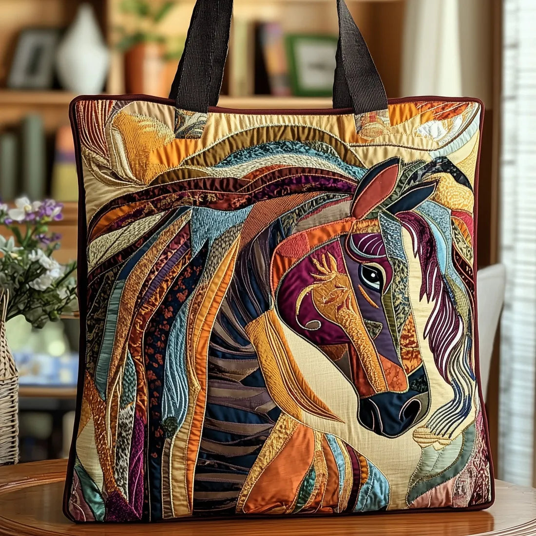 Sac à main en mosaïque cheval fait main