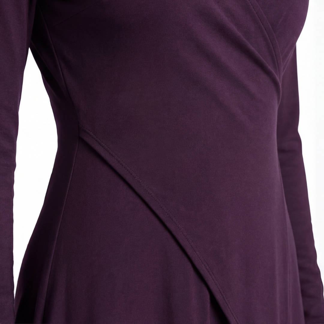 Florenne | Draped High-Neck Maxi Dress