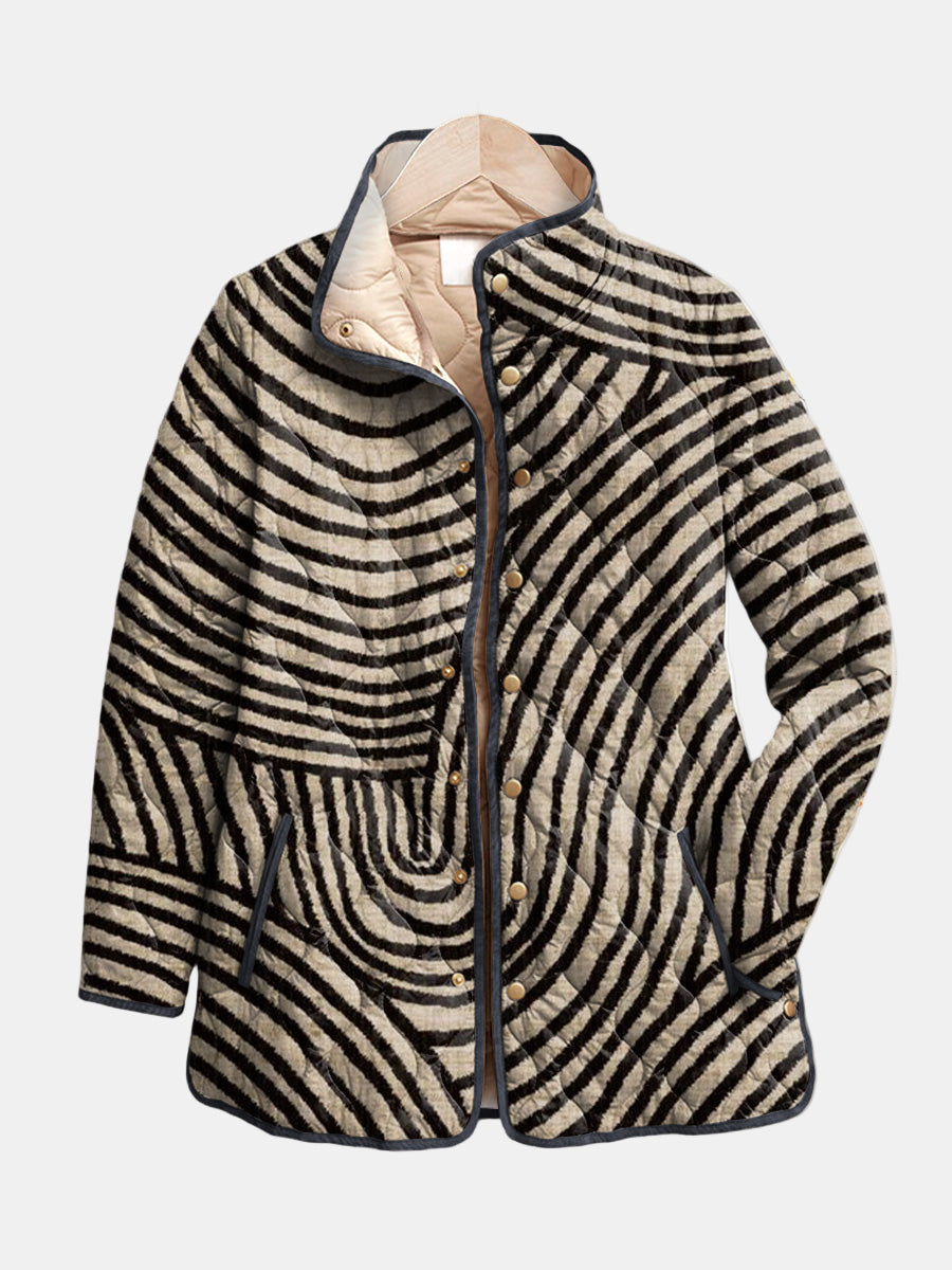 Inaya | Hand-Drawn Circle Quilted Jacket