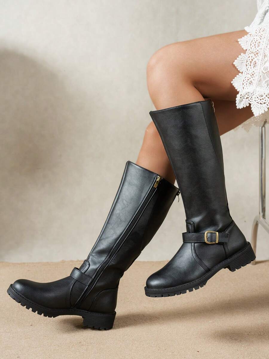 Calliope | Buckle Orthopedic Leather Boots
