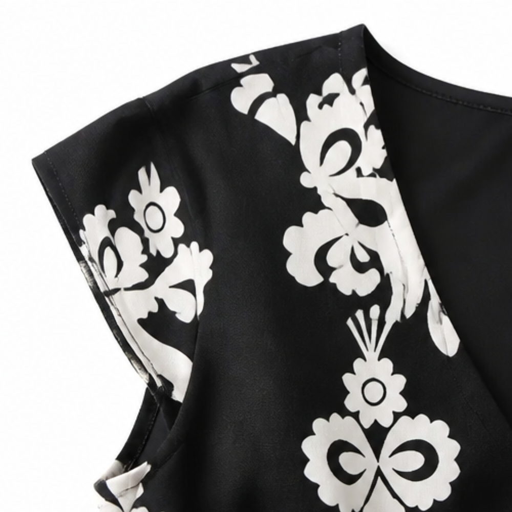 Odette | Damask Print Midi Dress