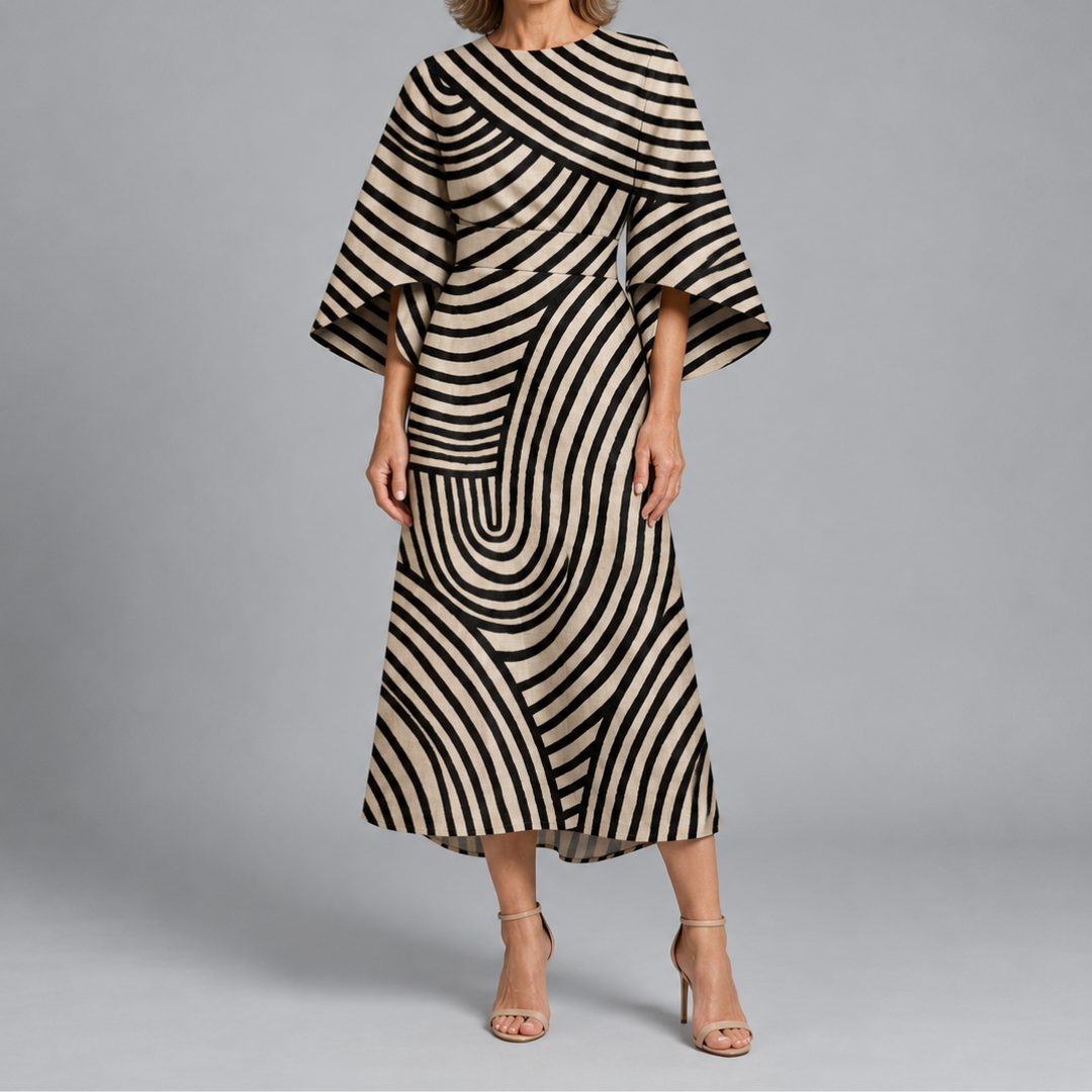 Bronwyn | Statement Print Midi Dress