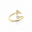 Diamond Initial Ring