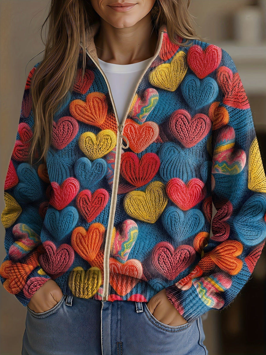 Valentine | Heart Appliqué Cardigan