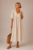 Linnea | Lace-Trim Maxi Dress