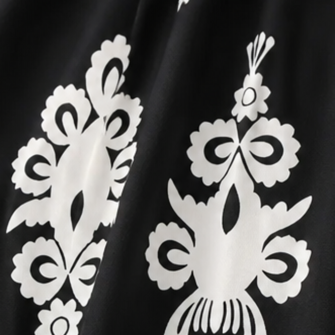 Odette | Damask Print Midi Dress