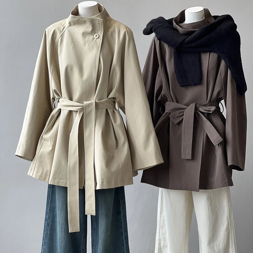 Margot | Stand Collar Trench Coat