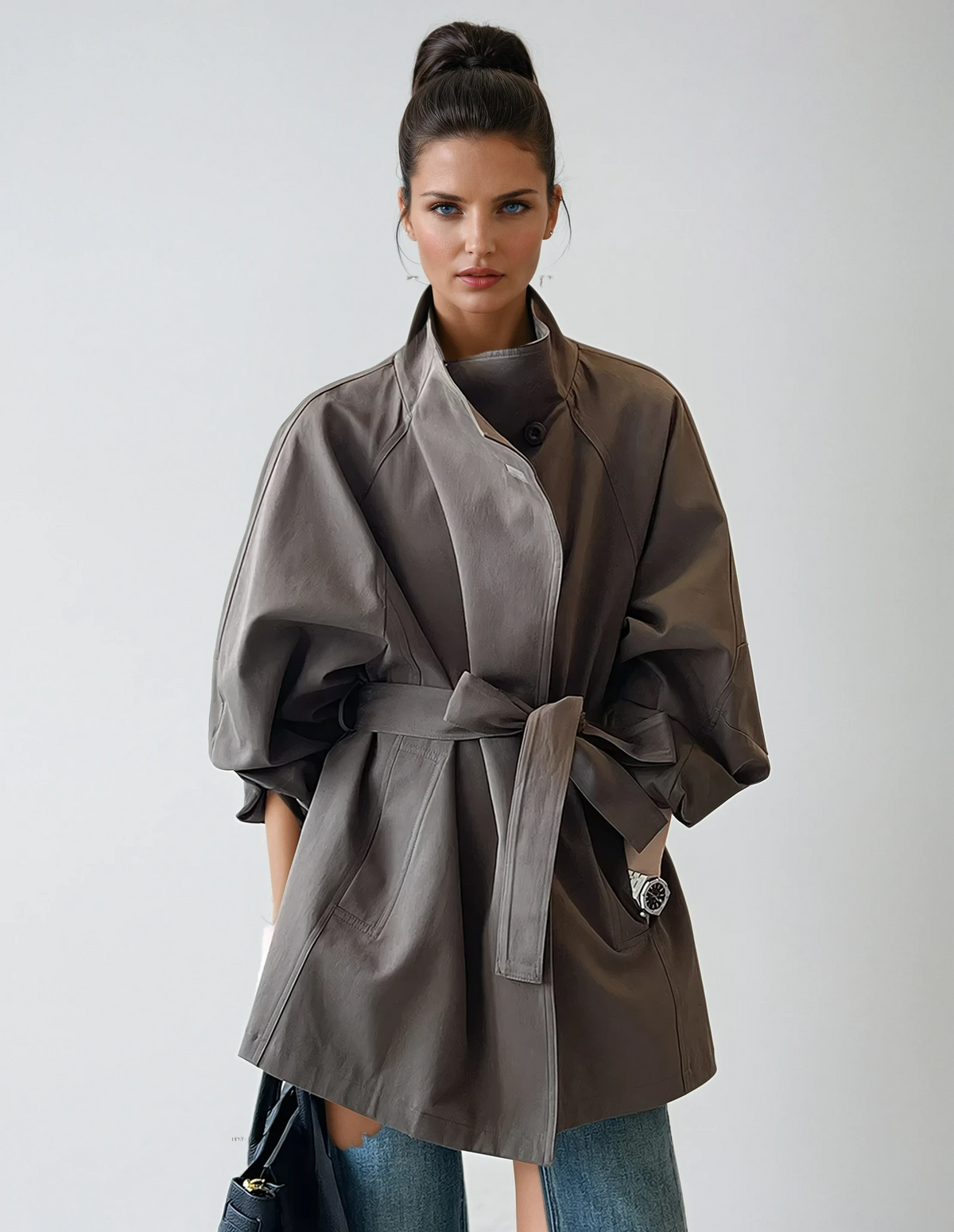 Margot | Stand Collar Trench Coat