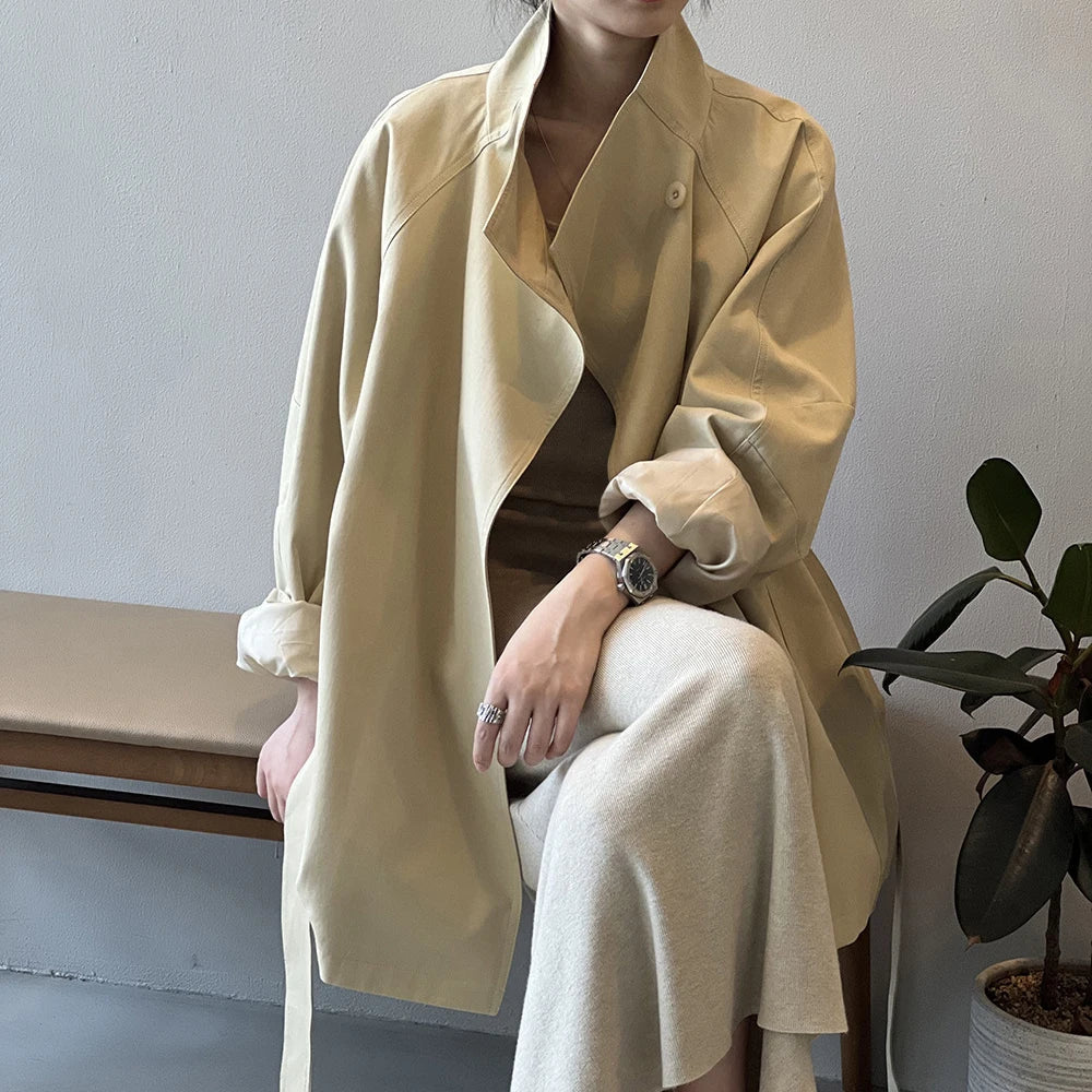 Margot | Stand Collar Trench Coat
