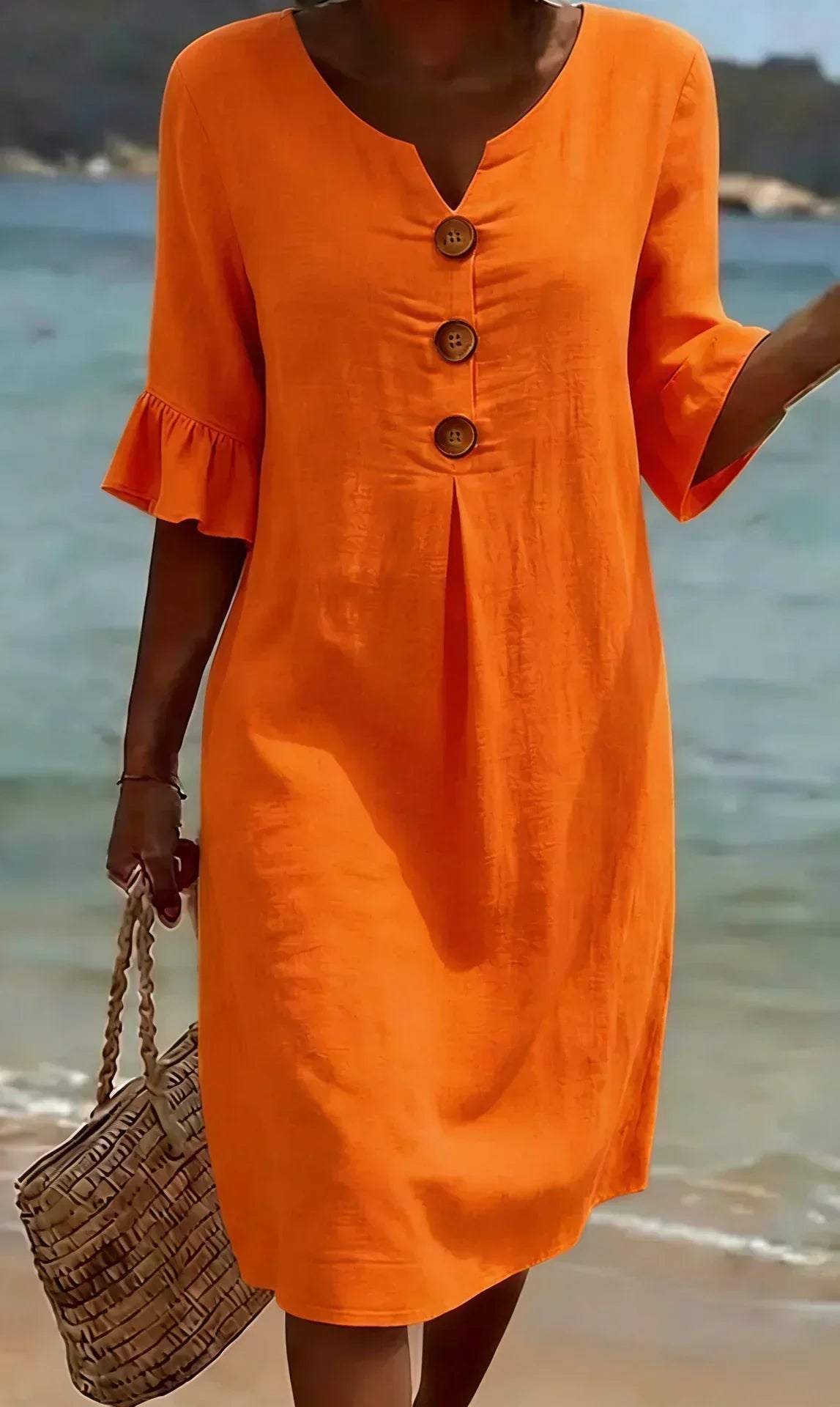 Naomi | Puff Sleeve Midi Dress
