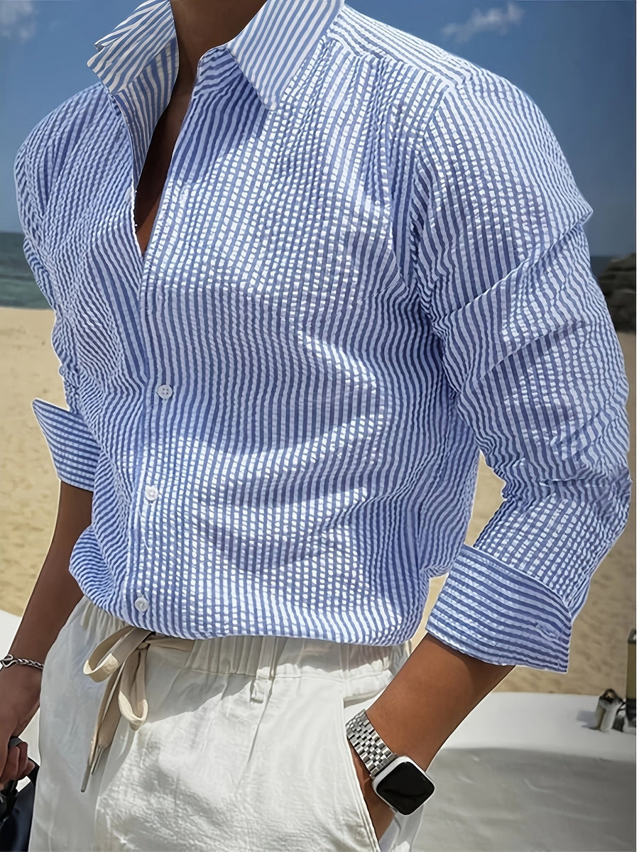 Romy | Striped Gauze Shirt