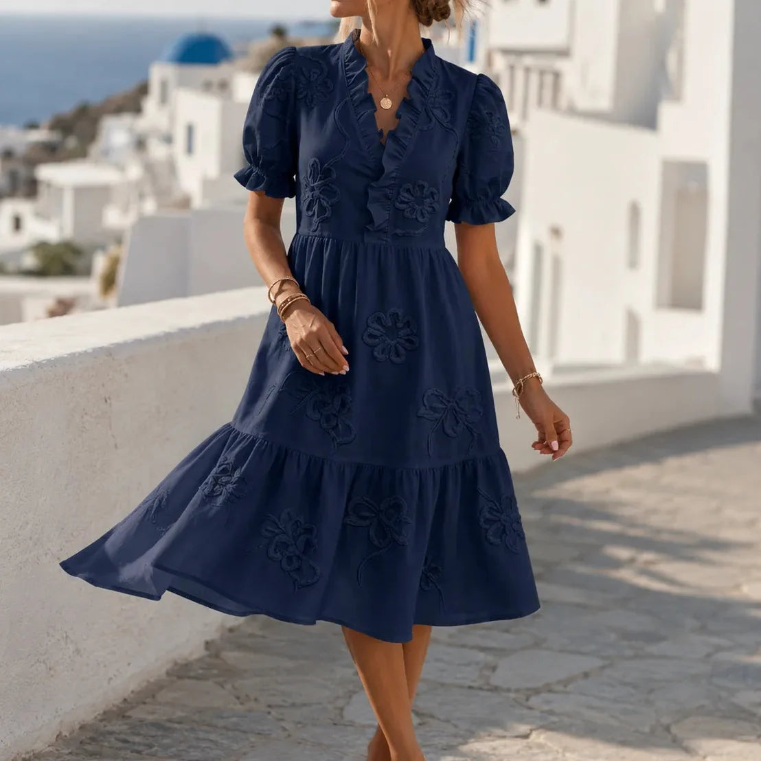 Soliera | Floral Puff Sleeve Dress