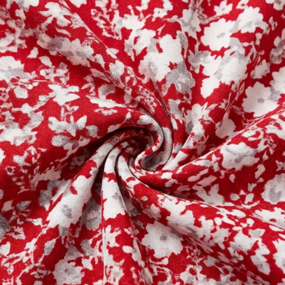 Veluna | V-Neck Floral Dress