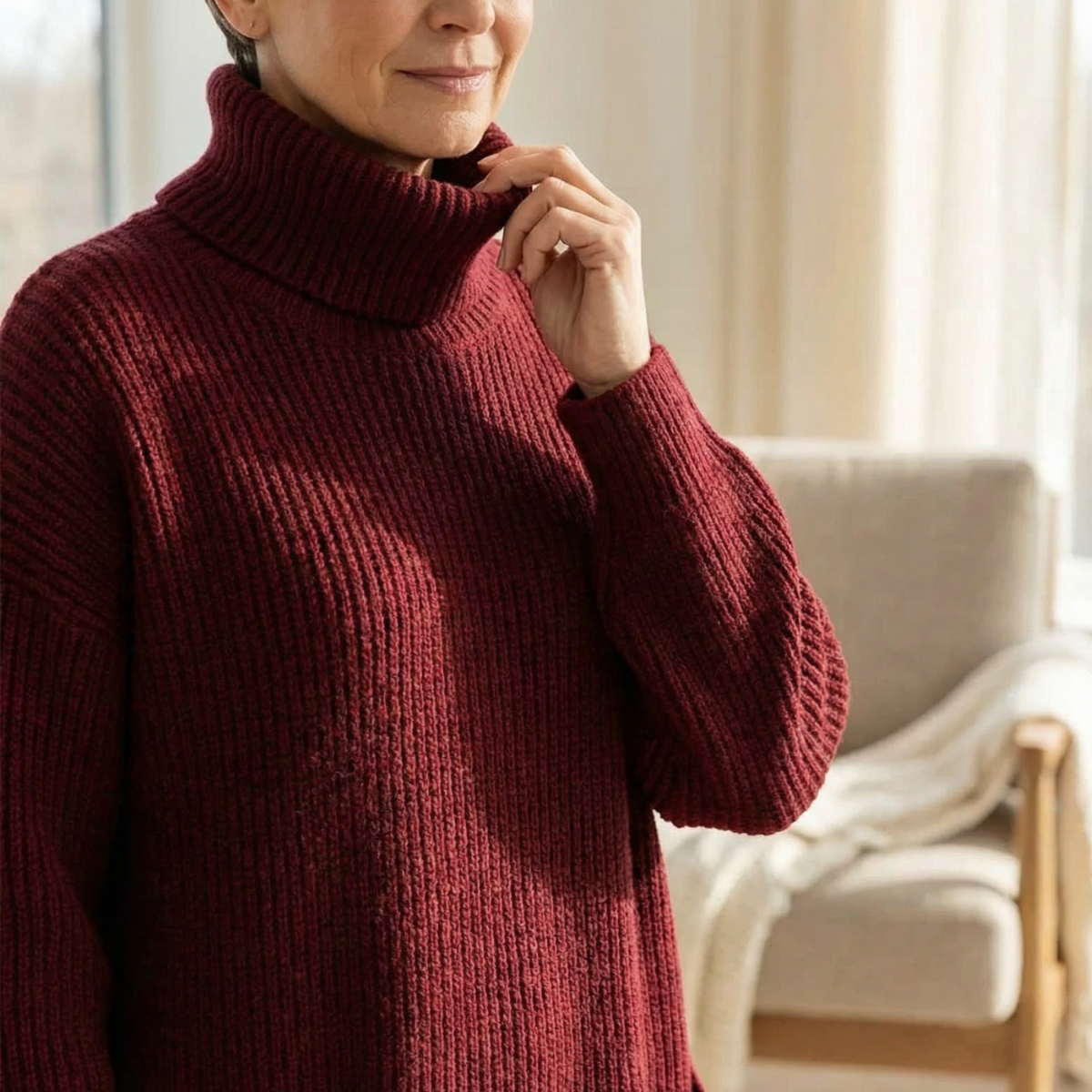 Velara | Relaxed Turtleneck Sweater Dress