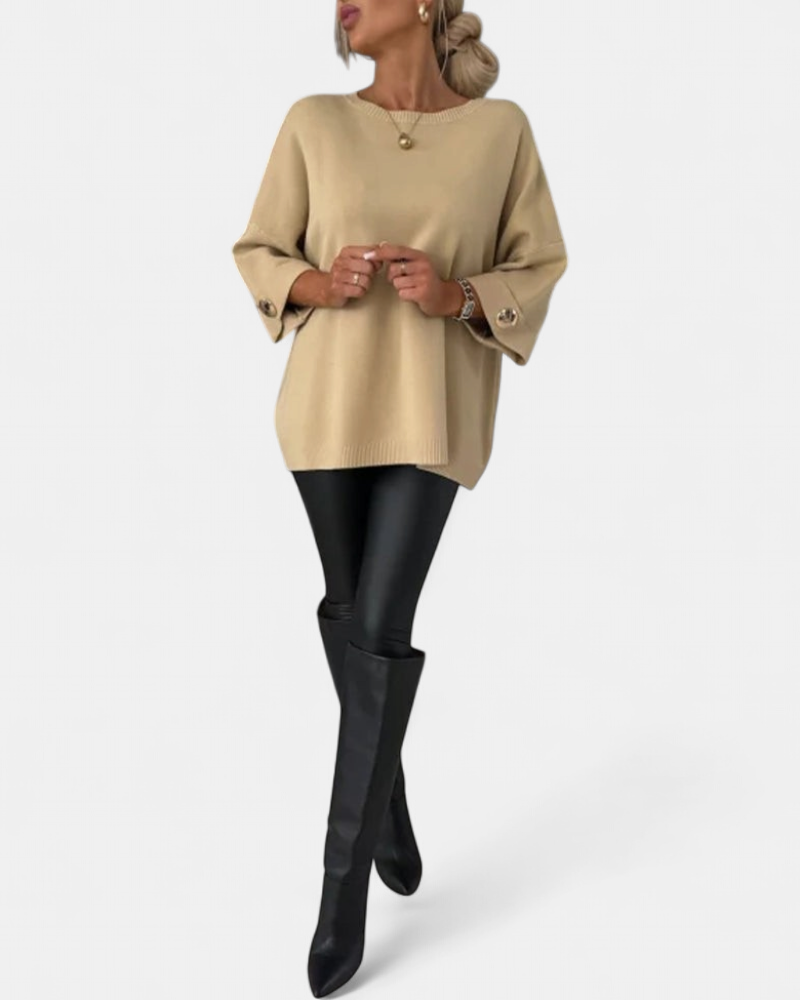 Lottie | Buttoned Knit Pullover