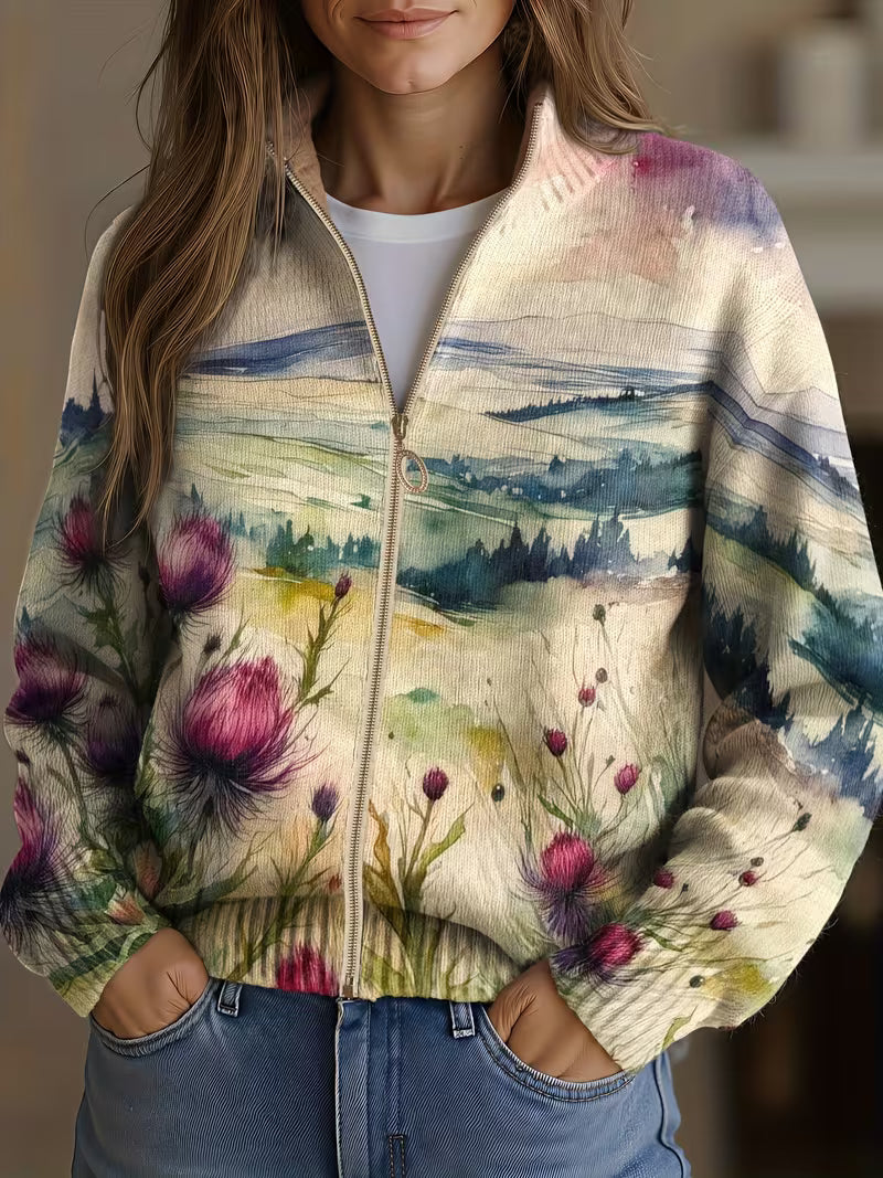 Zelda | Thistle Landscape Cardigan