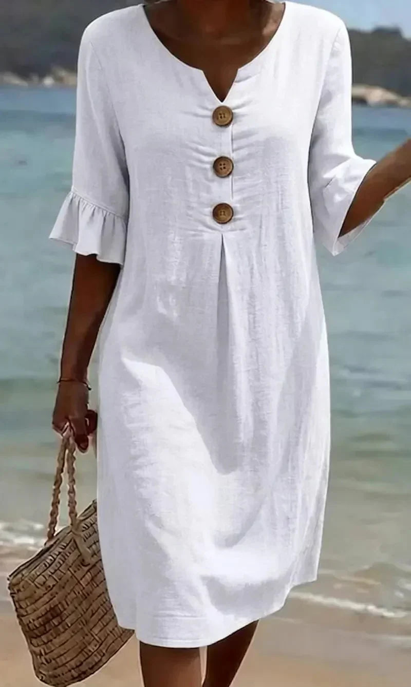 Naomi | Puff Sleeve Midi Dress