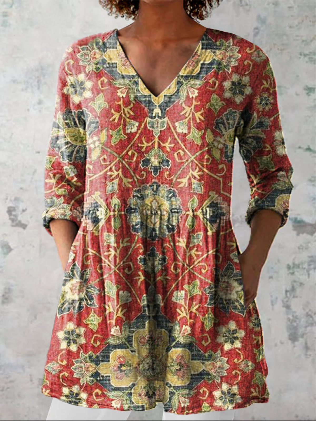Lea | V-Neck Flowy Blouse
