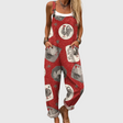 RELAXED OVERALLS WITH VINTAGE ROOSTER PRINT