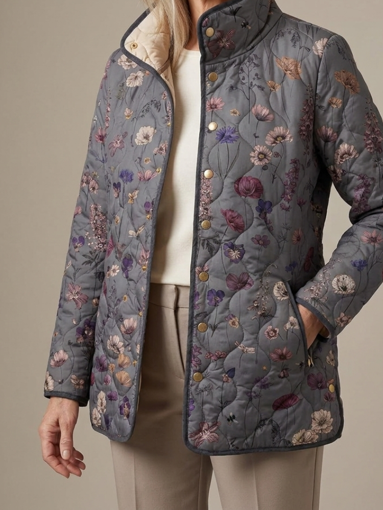 Niva | Vintage Floral Quilted Jacket