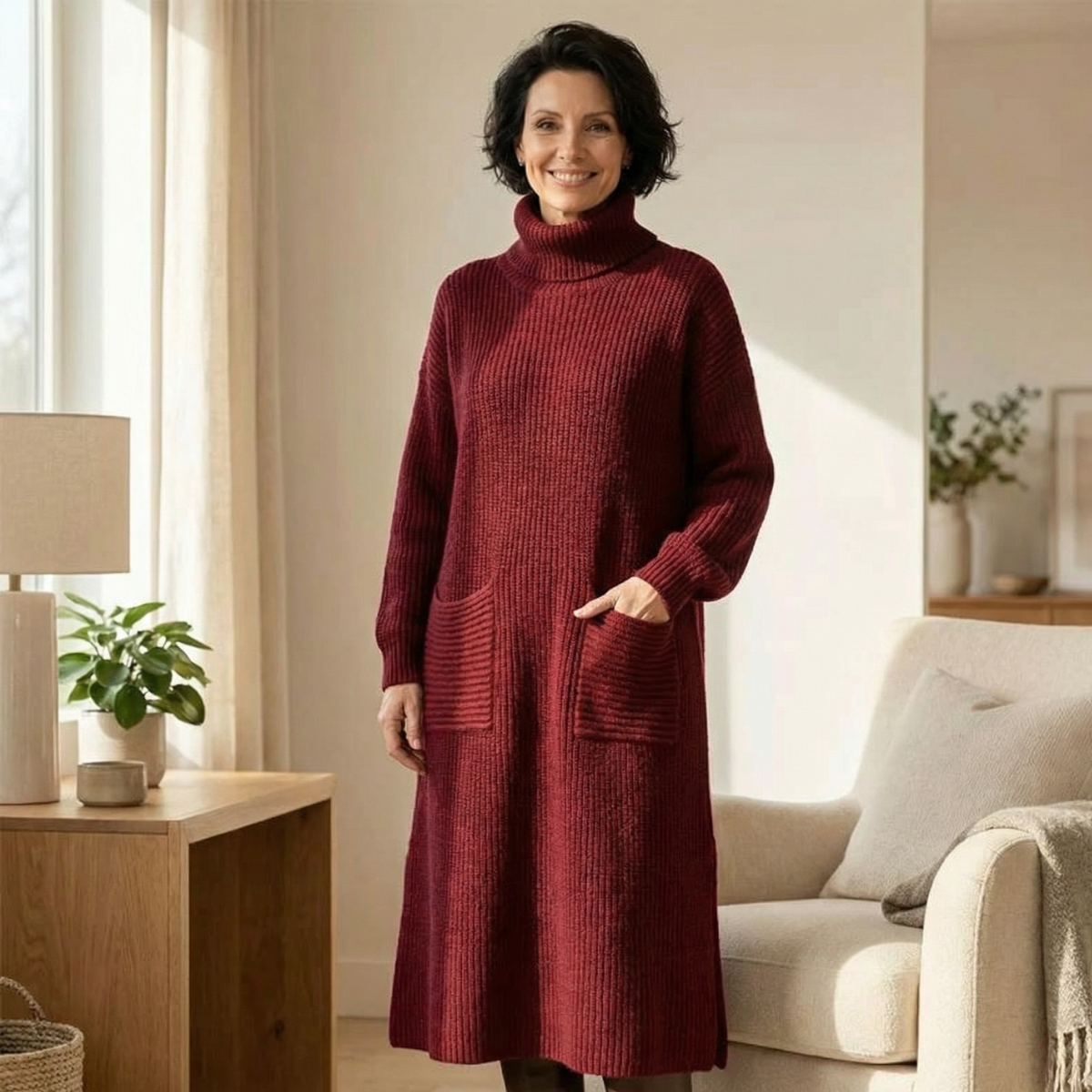 Velara | Relaxed Turtleneck Sweater Dress