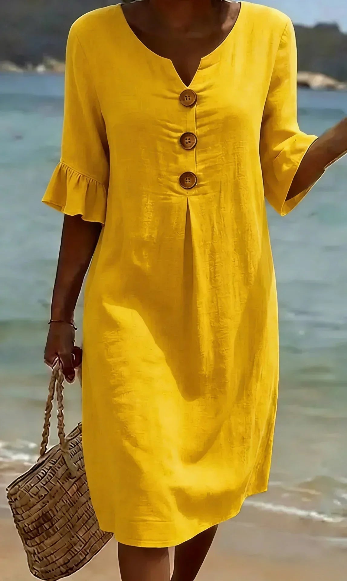 Naomi | Puff Sleeve Midi Dress