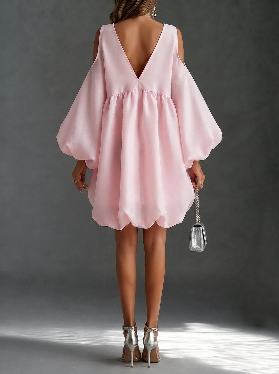 Lynette | Balloon-Sleeve Mini Dress