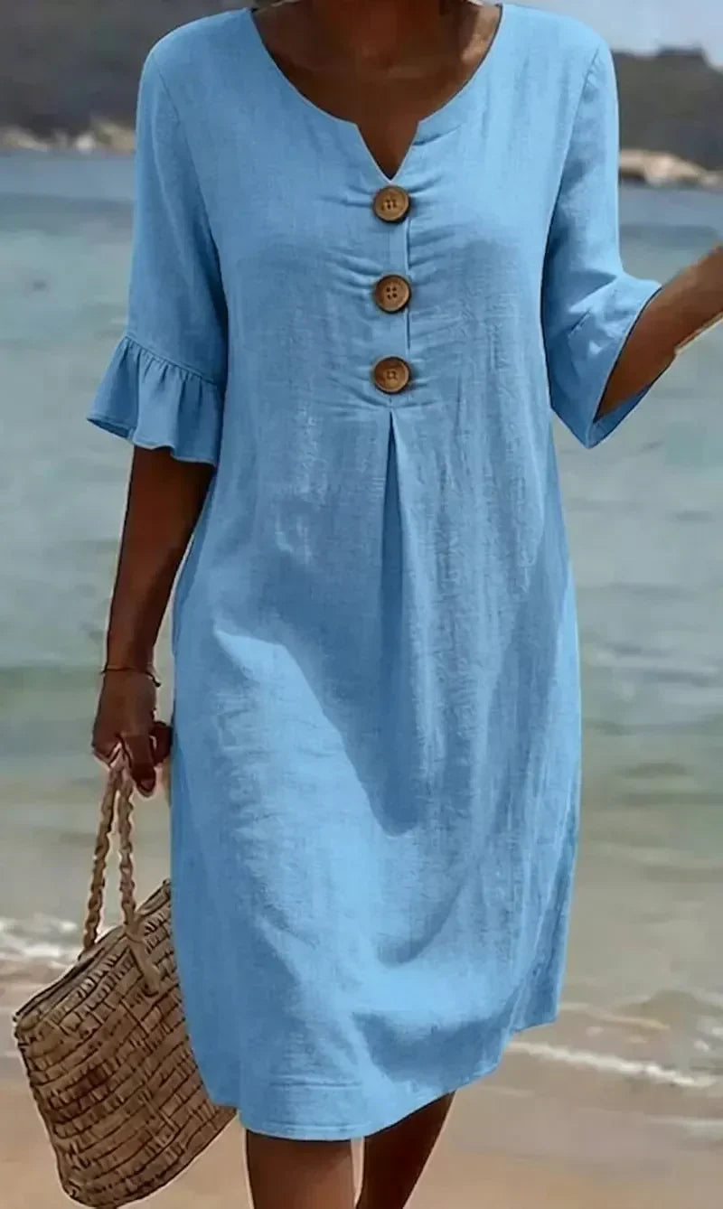 Naomi | Puff Sleeve Midi Dress