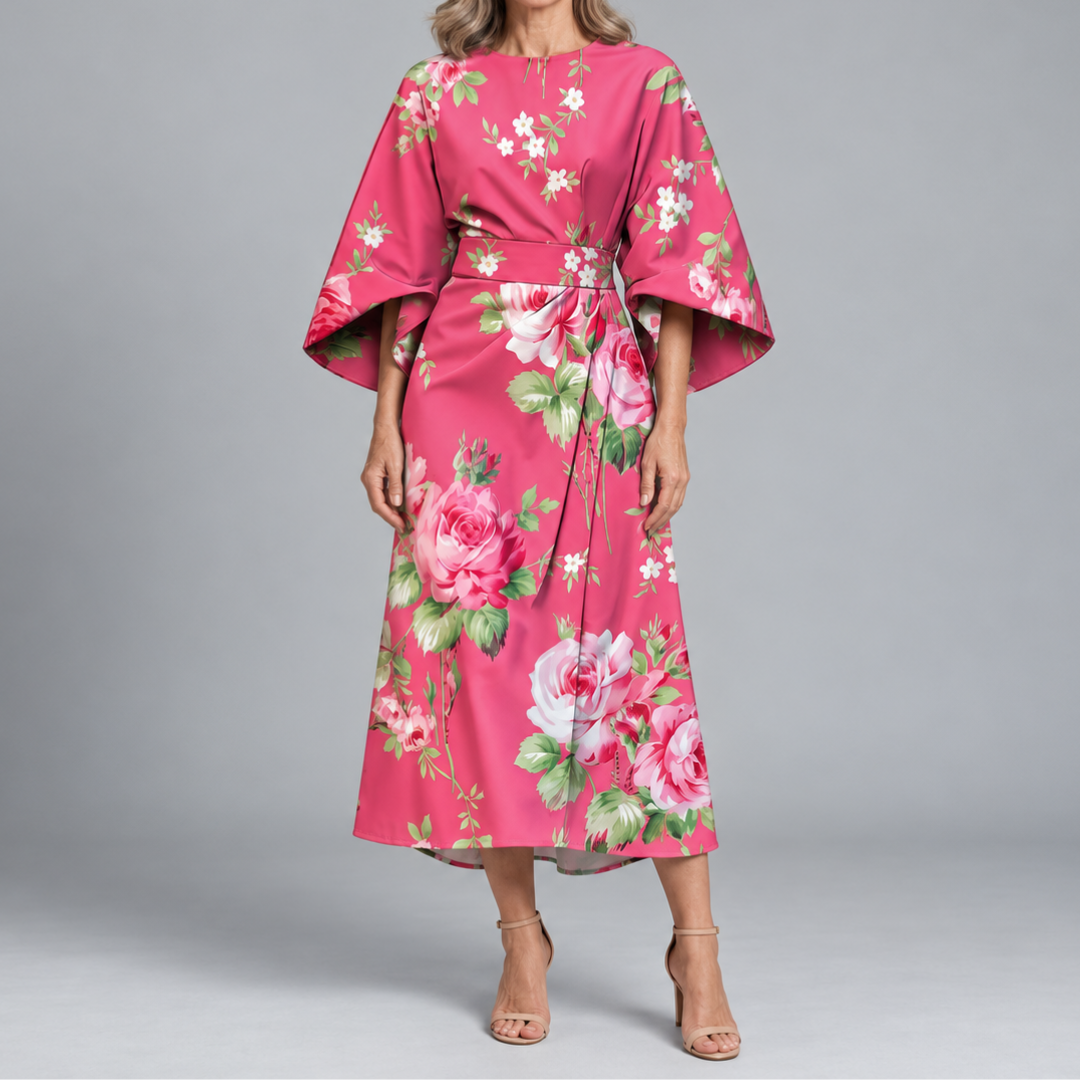 Bronwyn | Statement Print Midi Dress
