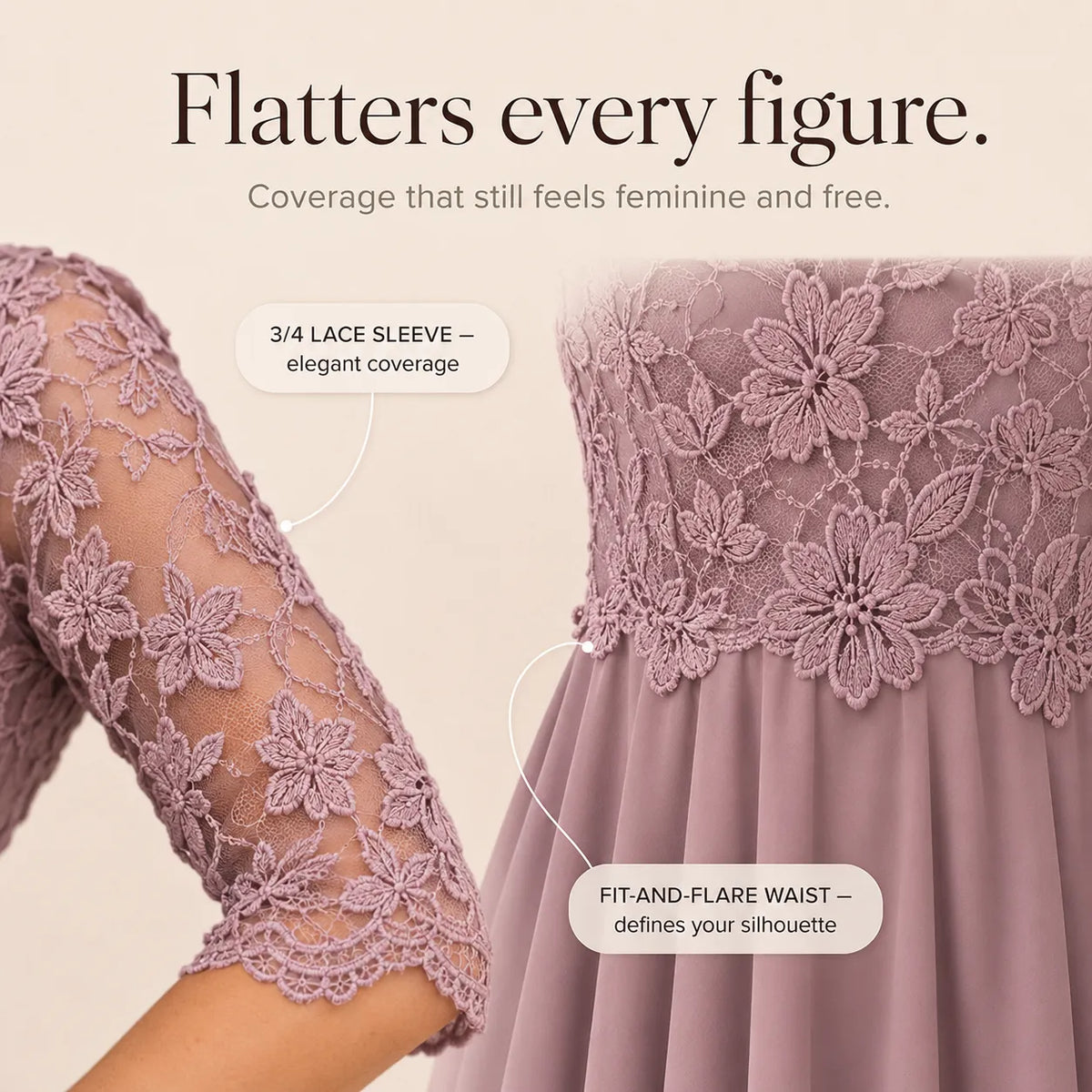 Florenza | Floral Lace Midi Dress