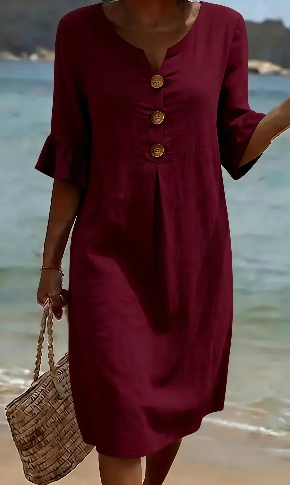 Naomi | Puff Sleeve Midi Dress