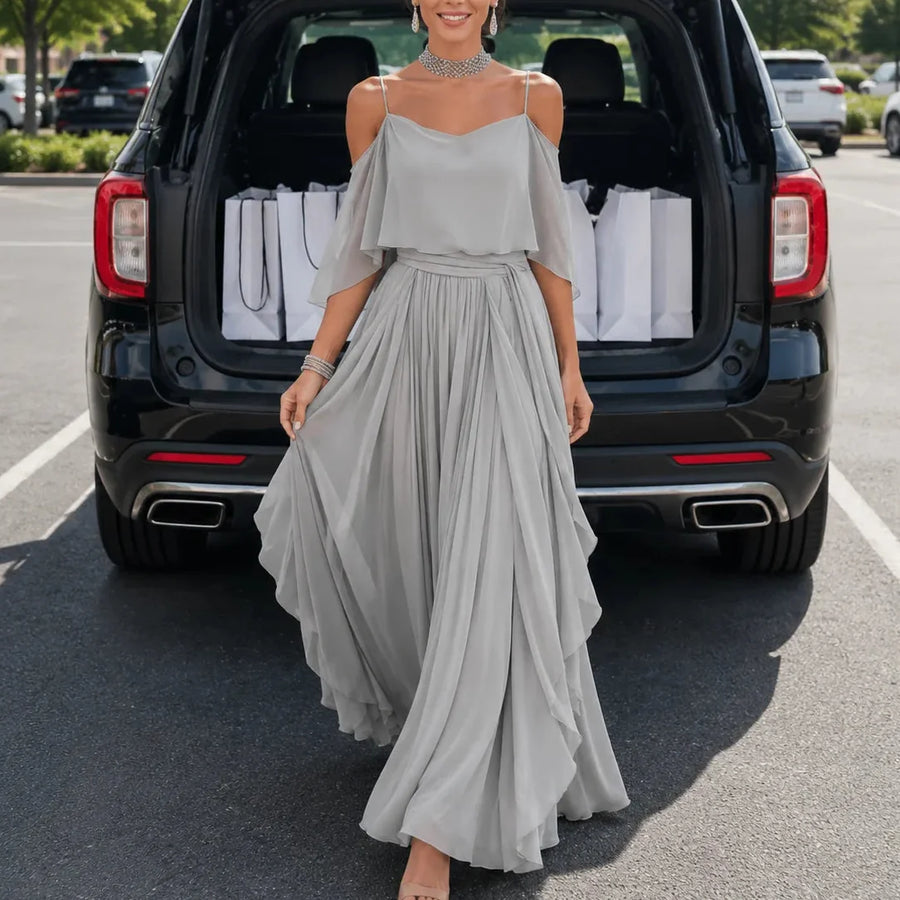 Solavia | Cold-Shoulder Maxi Dress