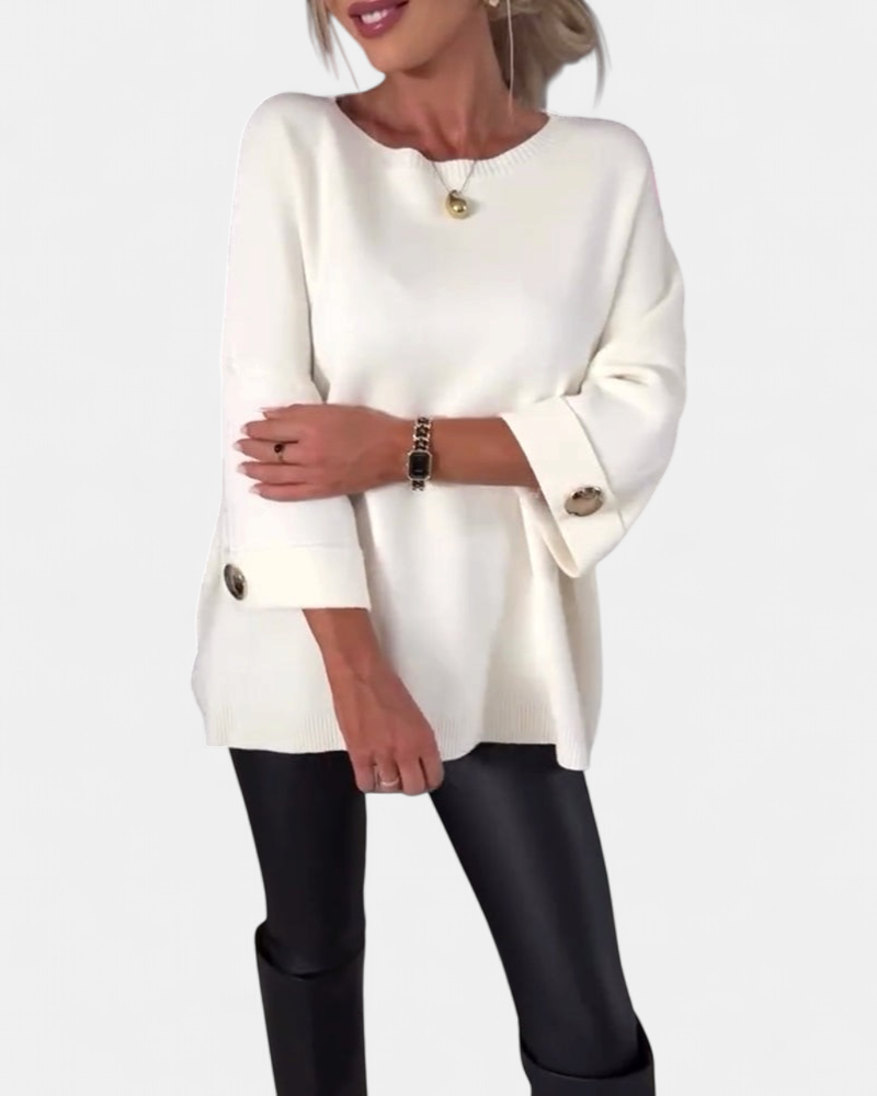 Lottie | Buttoned Knit Pullover