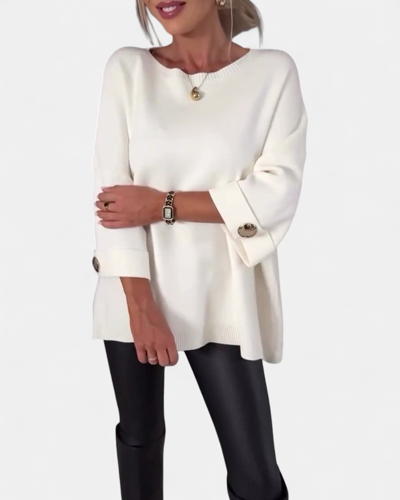Lottie | Buttoned Knit Pullover