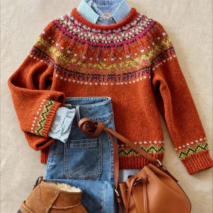 Simona | Fair Isle Yoke Jumper