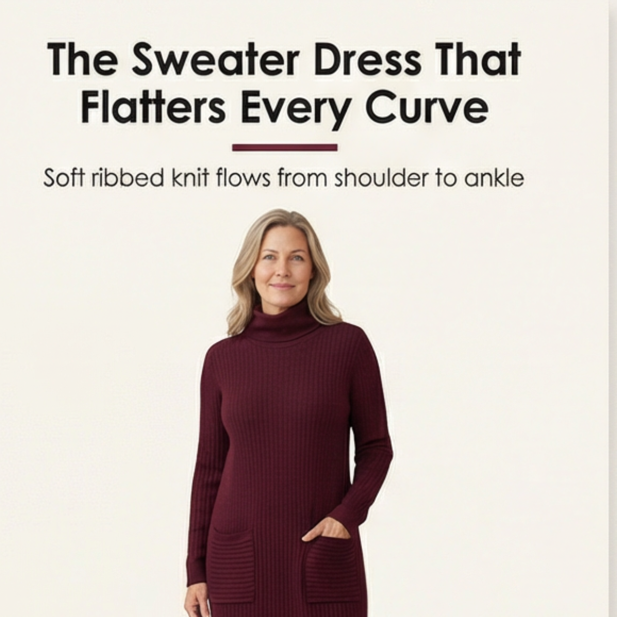 Velara | Relaxed Turtleneck Sweater Dress