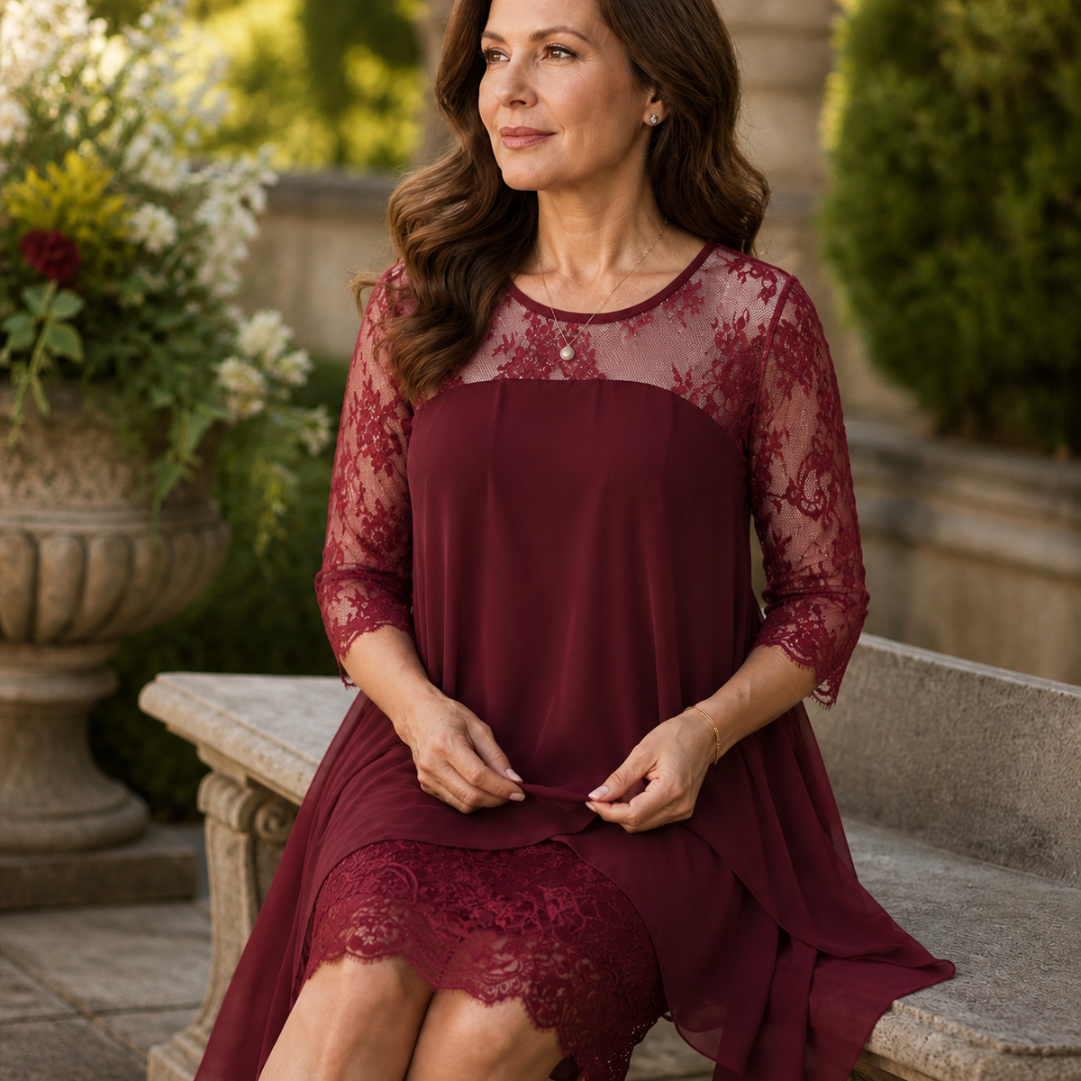 Vivienne | High-Low Lace Dress