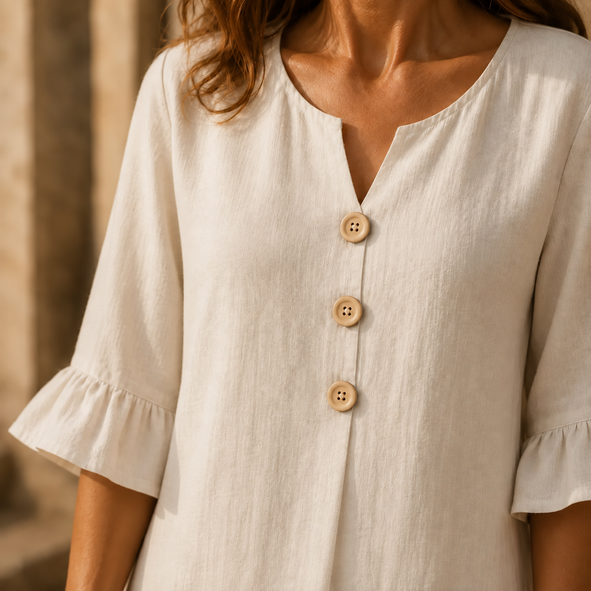 Marellia | Linen-Look Maxi Dress