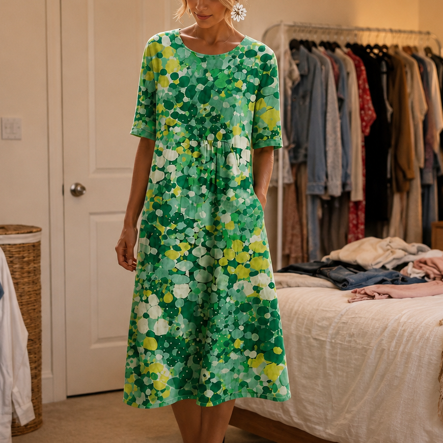 Isabelle | Breathable Sleeve Midi Dress