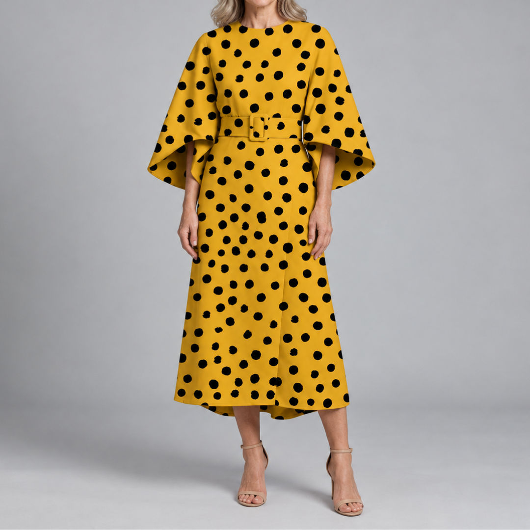 Bronwyn | Statement Print Midi Dress
