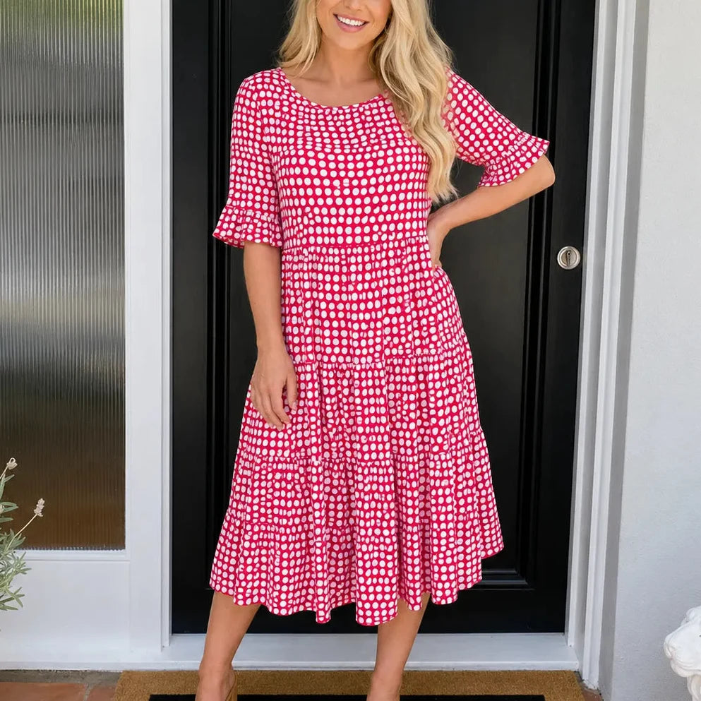 Marisol | Polka Dot Midi Dress