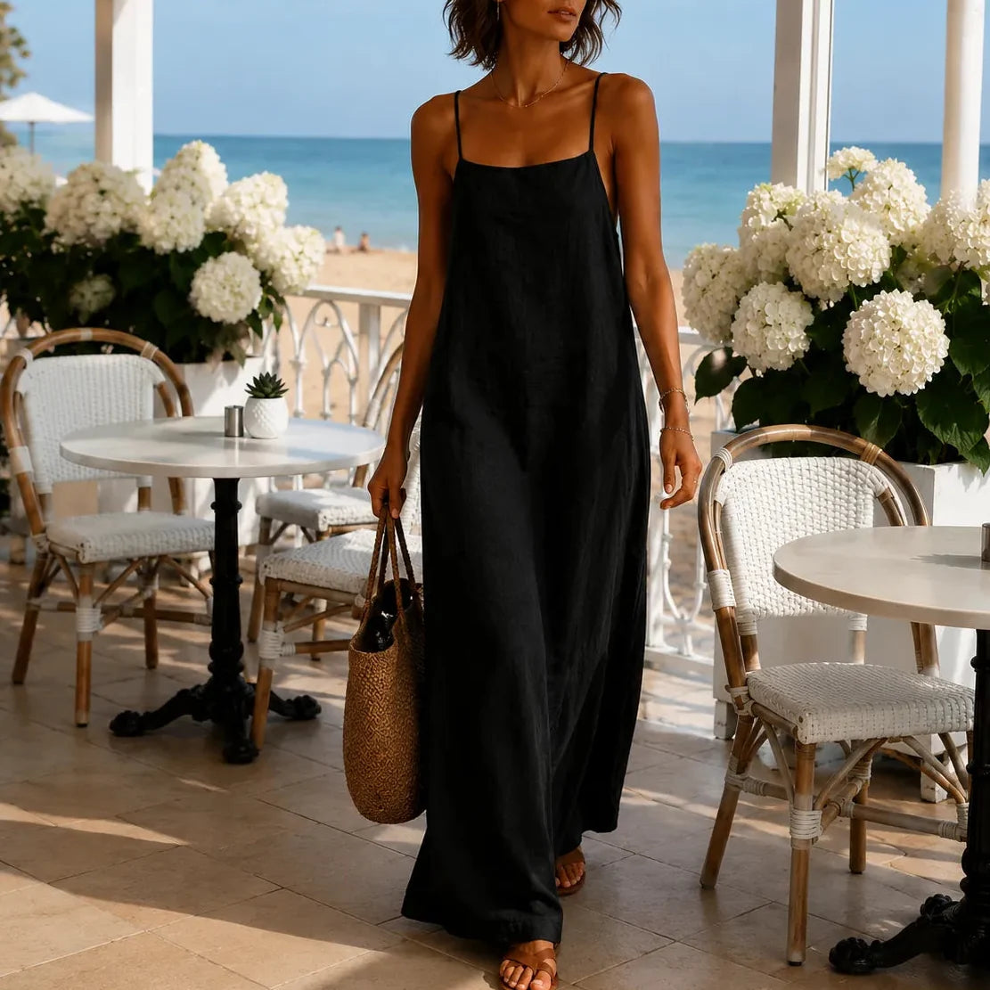 Marelle | Linen-Look Maxi Dress
