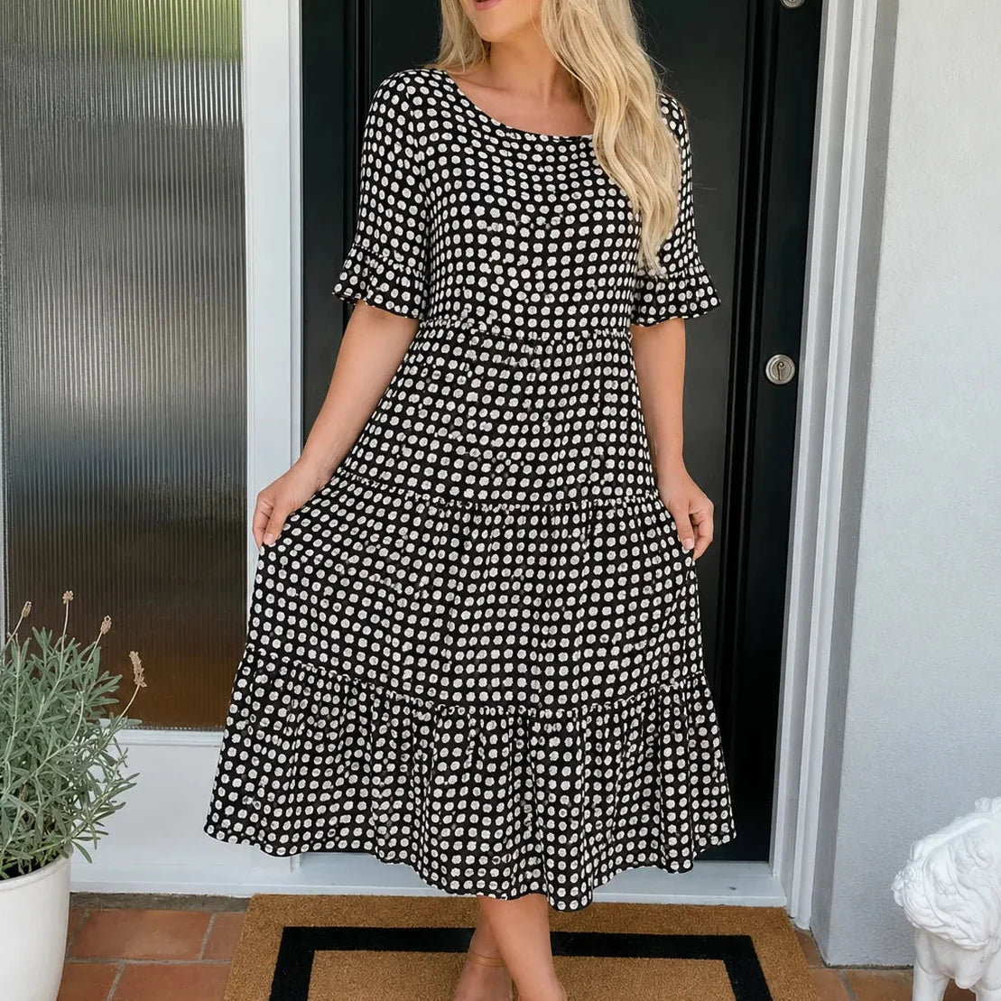 Marisol | Polka Dot Midi Dress