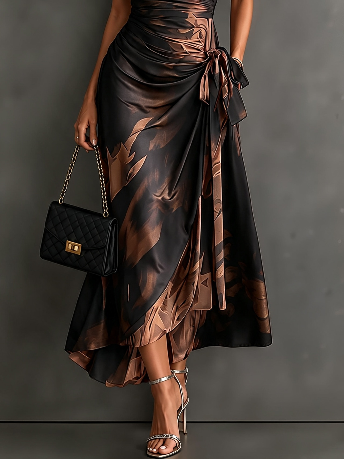 Francesca | Abstract Print Wrap Dress